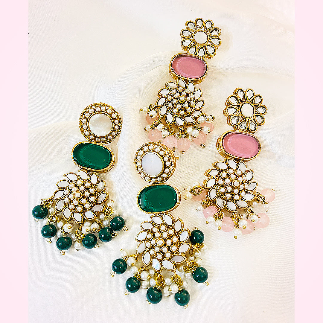 Kundan Gold-Plated Nazmeen Earrings
