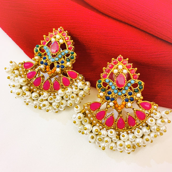 Kundan Gold-Plated Shaffaq Earrings