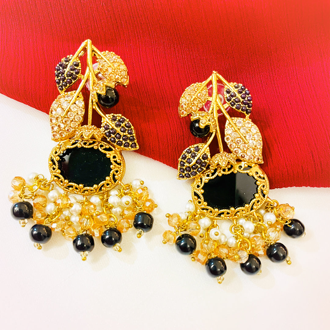 Kundan Gold-Plated Nazneen Earrings
