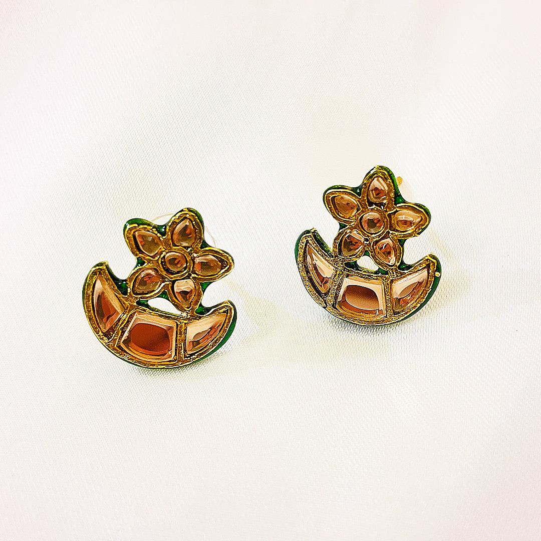 Noorima Gold Plated Kundan Studs