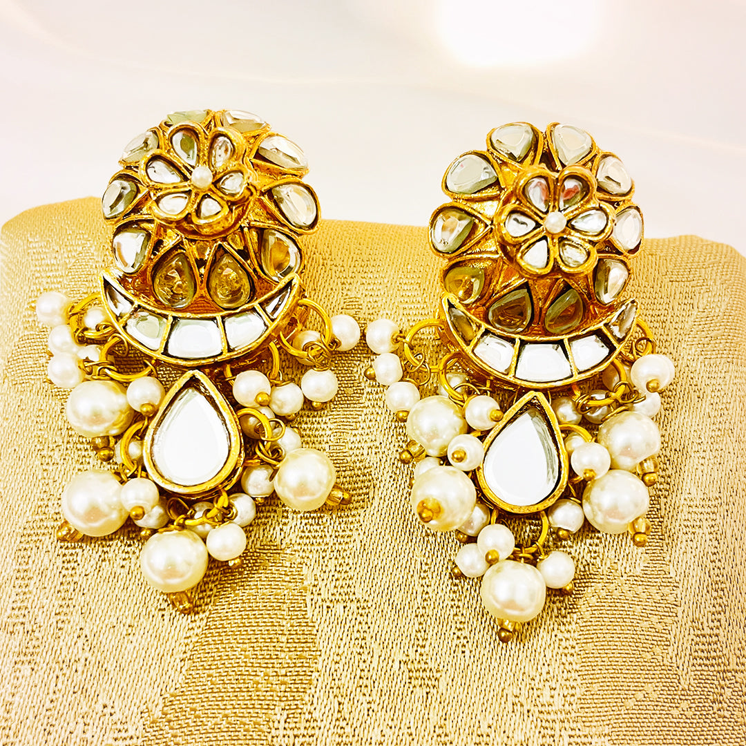 Kundan Gold-Plated Saba Earrings