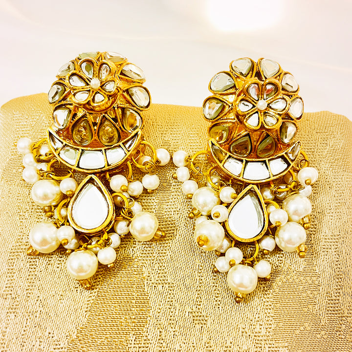 Kundan Gold-Plated Saba Earrings