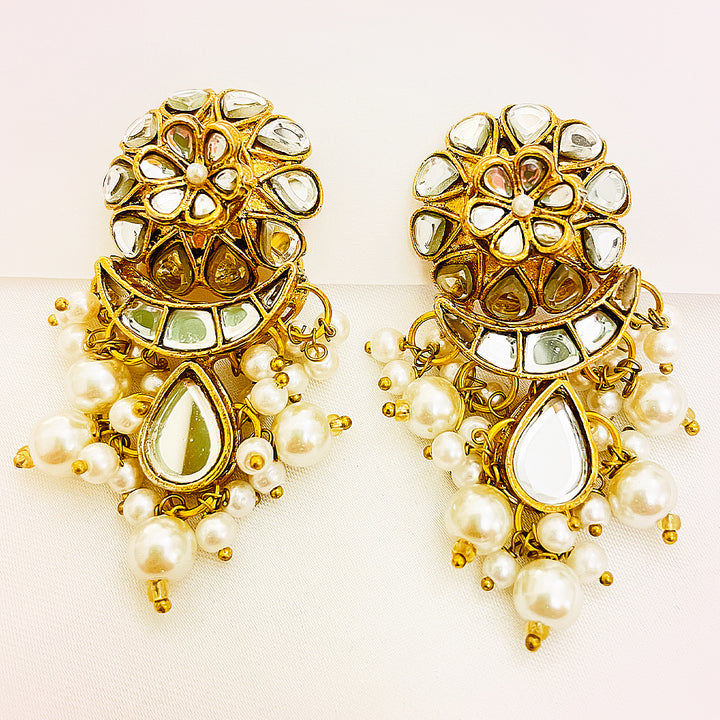 Kundan Gold-Plated Saba Earrings