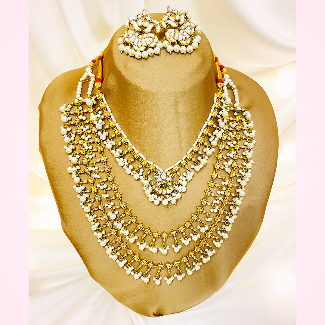 Meherunisa Handmade Kundan Necklace Set