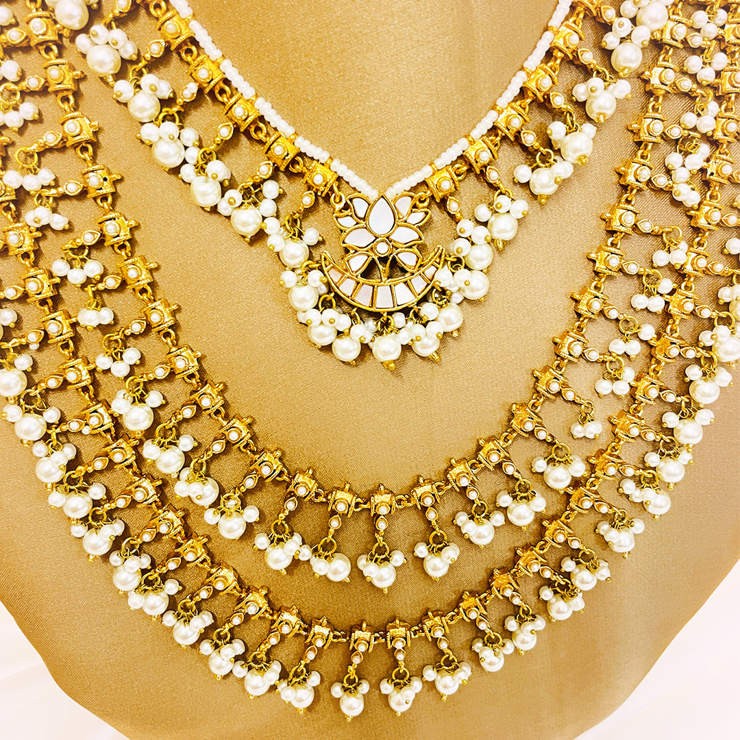Meherunisa Handmade Kundan Necklace Set