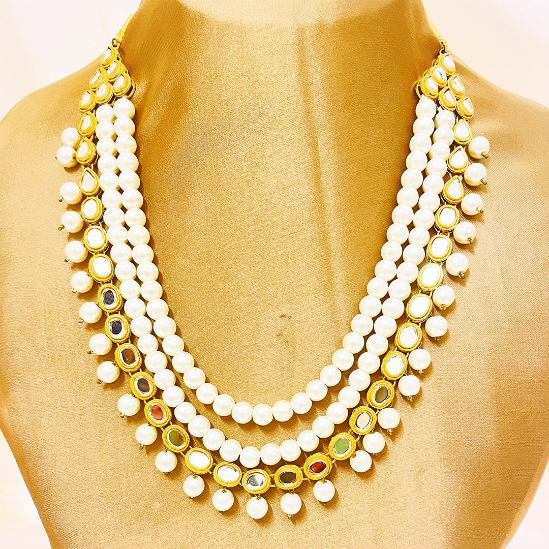 Ambreen Made To Order Pearl Kundan Mala