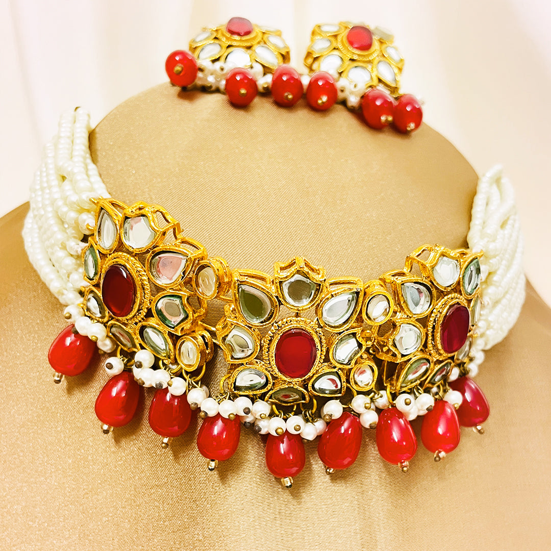 Zaybunnisa Handmade Kundan Choker Set