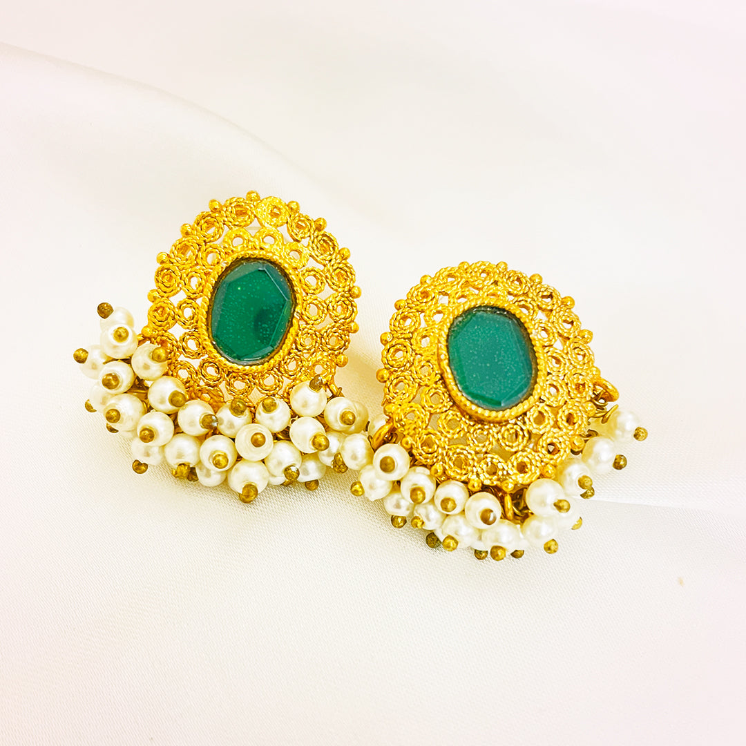 Kayla Gold Plated Kundan Studs
