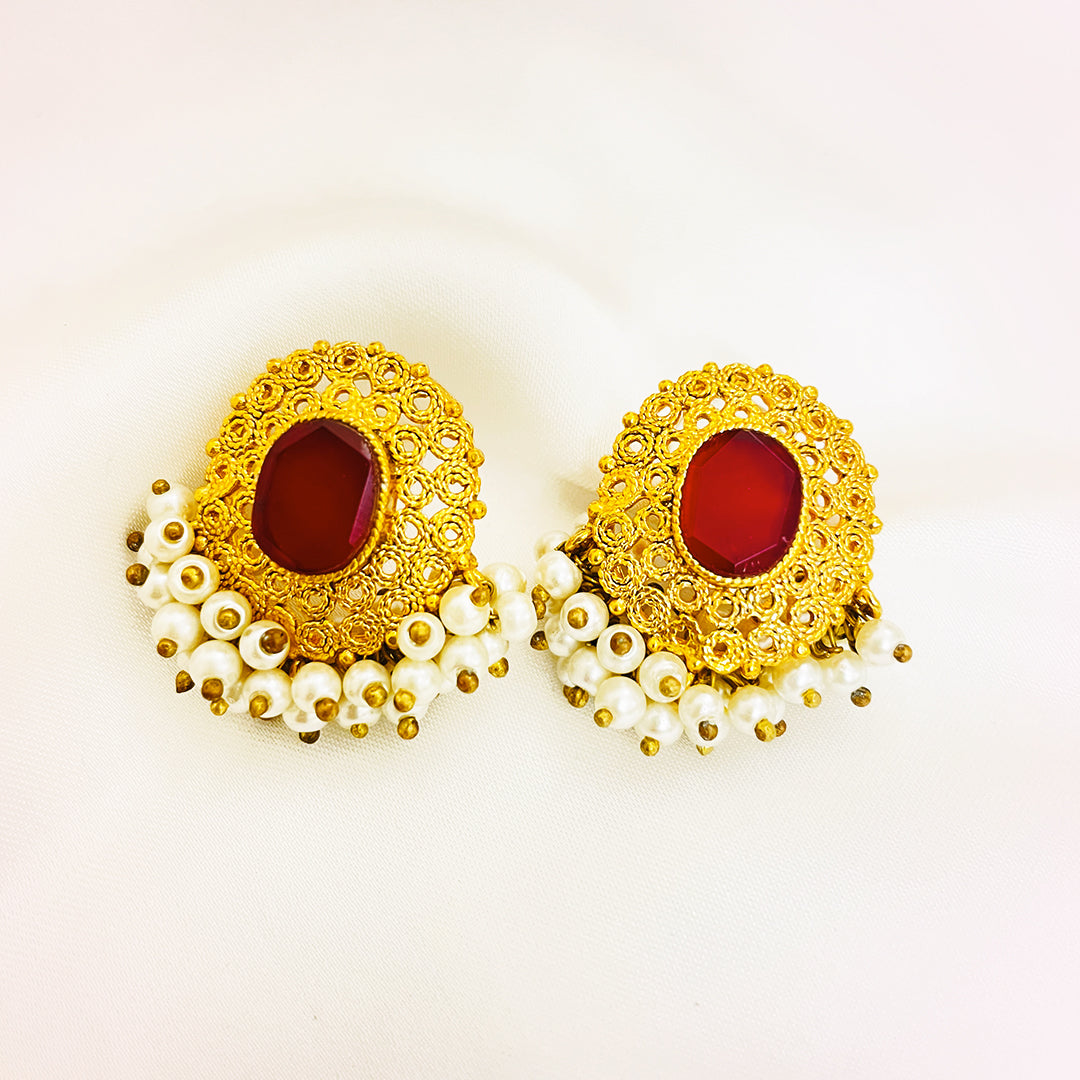 Kayla Gold Plated Kundan Studs