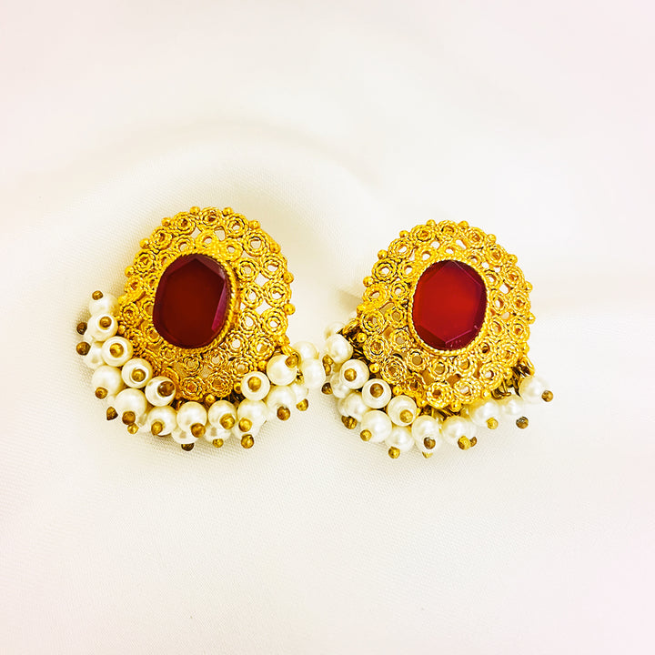 Kayla Gold Plated Kundan Studs