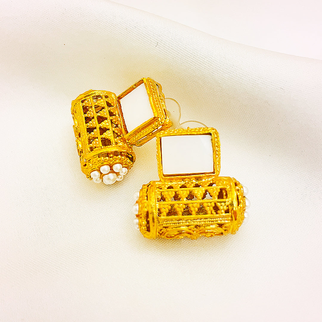 Kundan Gold-Plated Dholna Earrings