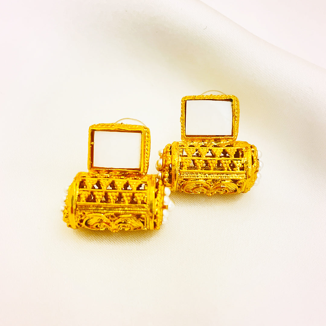 Kundan Gold-Plated Dholna Earrings