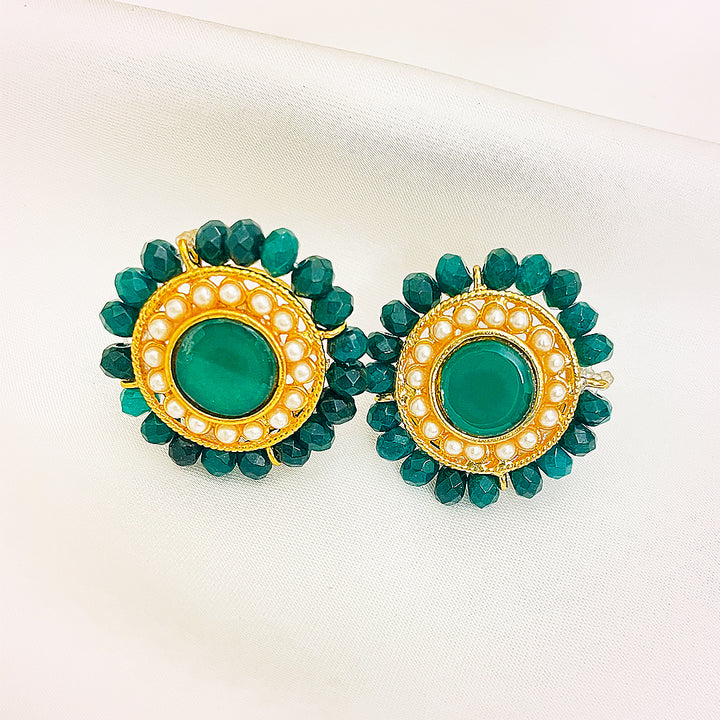 Falaknaz Gold Plated Kundan Studs