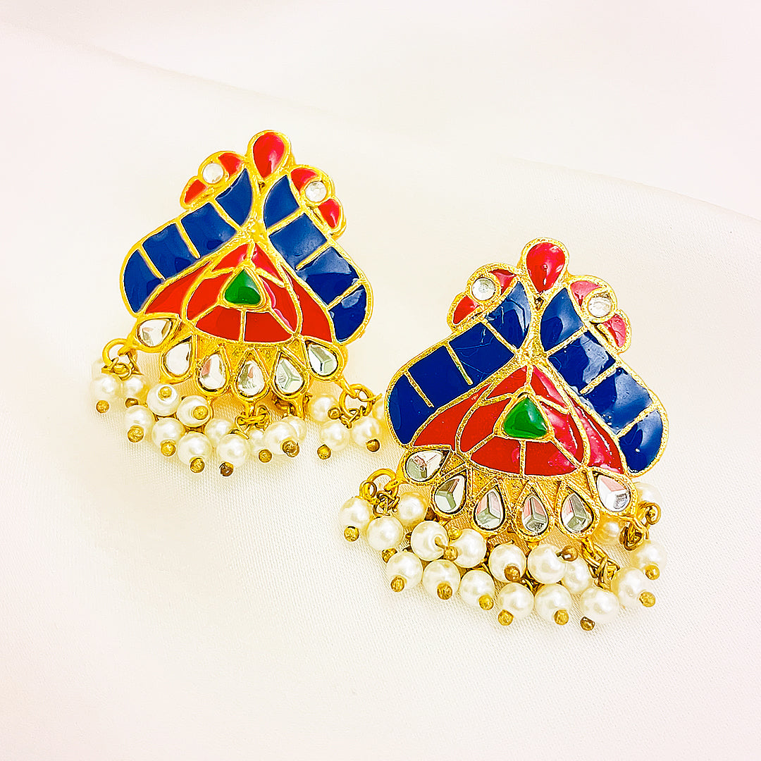 Sameena Gold Plated Kundan Studs