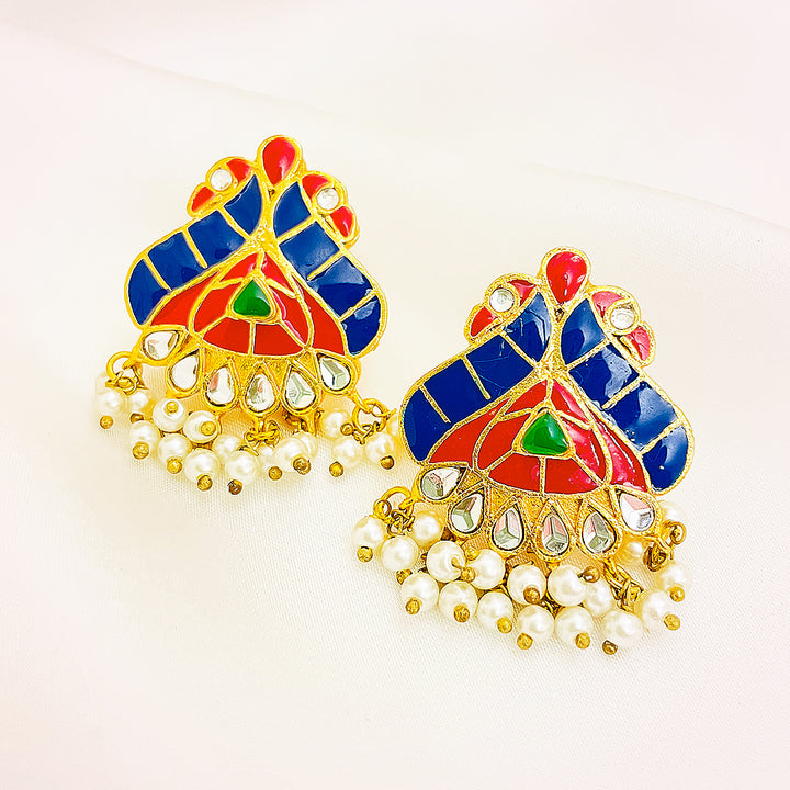 Sameena Gold Plated Kundan Studs