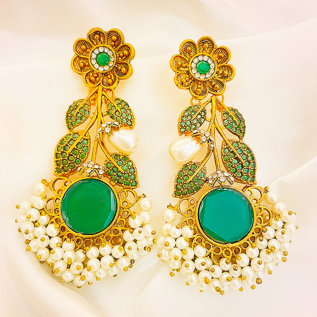 Kundan Gold-Plated Zarqa Earrings