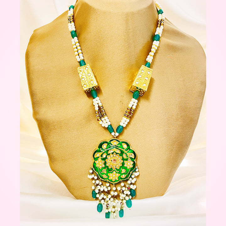 Sabnoor Striking Meena Kari & Kundan Inspired Mala