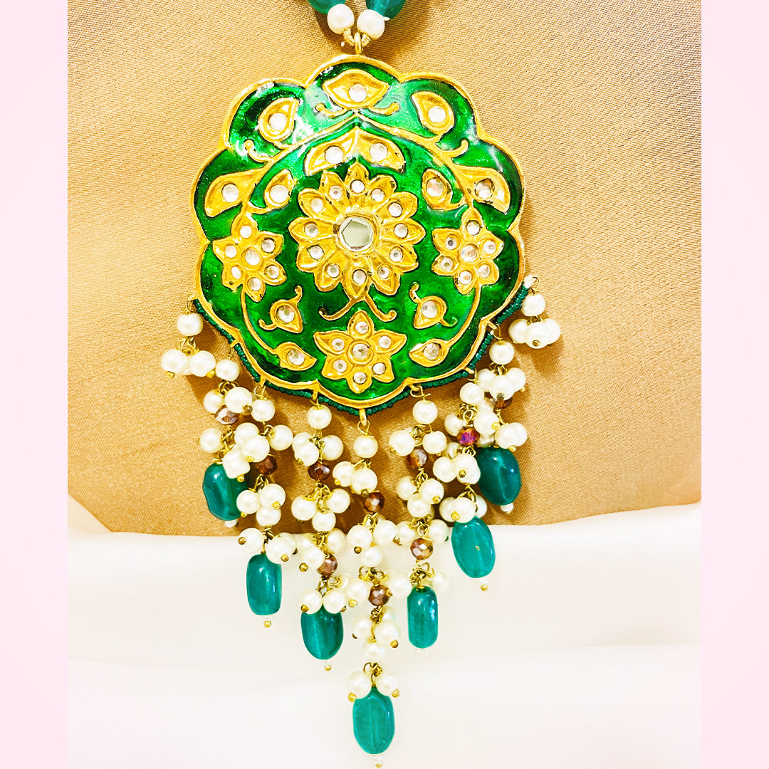 Sabnoor Striking Meena Kari & Kundan Inspired Mala