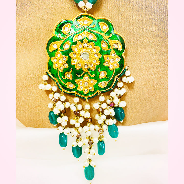 Sabnoor Striking Meena Kari & Kundan Inspired Mala