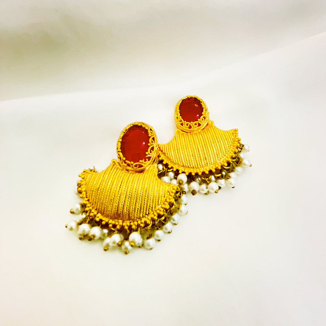 Kundan Gold-Plated Muneeba Earrings