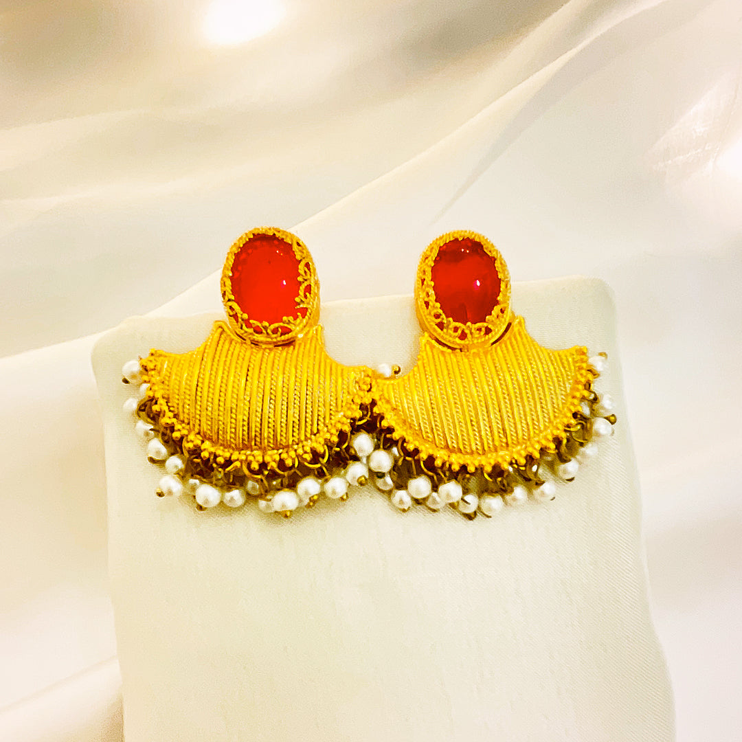 Kundan Gold-Plated Muneeba Earrings