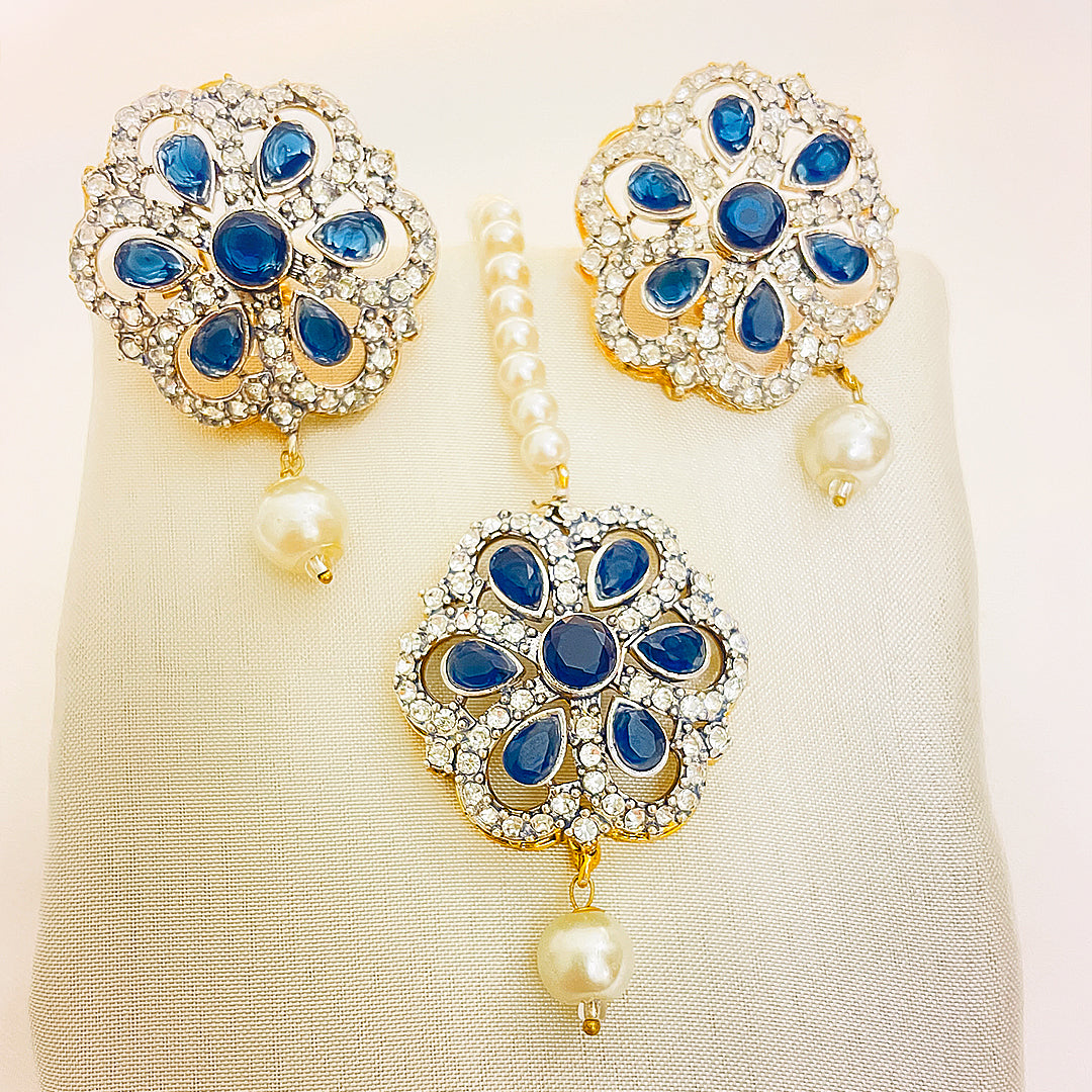 Nureh 4-Piece Pearl CZ Choker Set