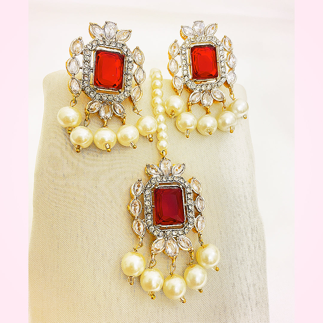 Mahnoor Four-Piece Kundan Set