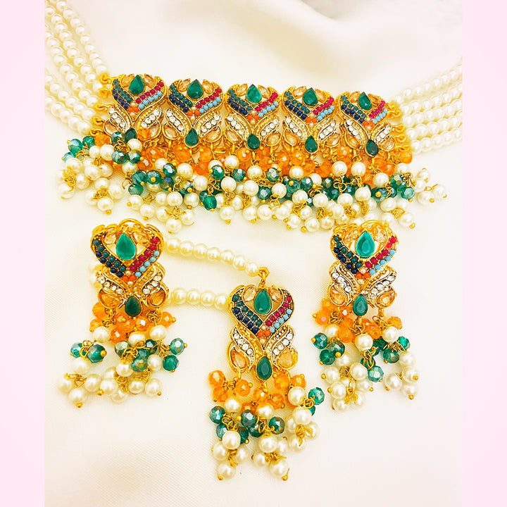 Meher 4-Piece Pearl CZ Choker Set