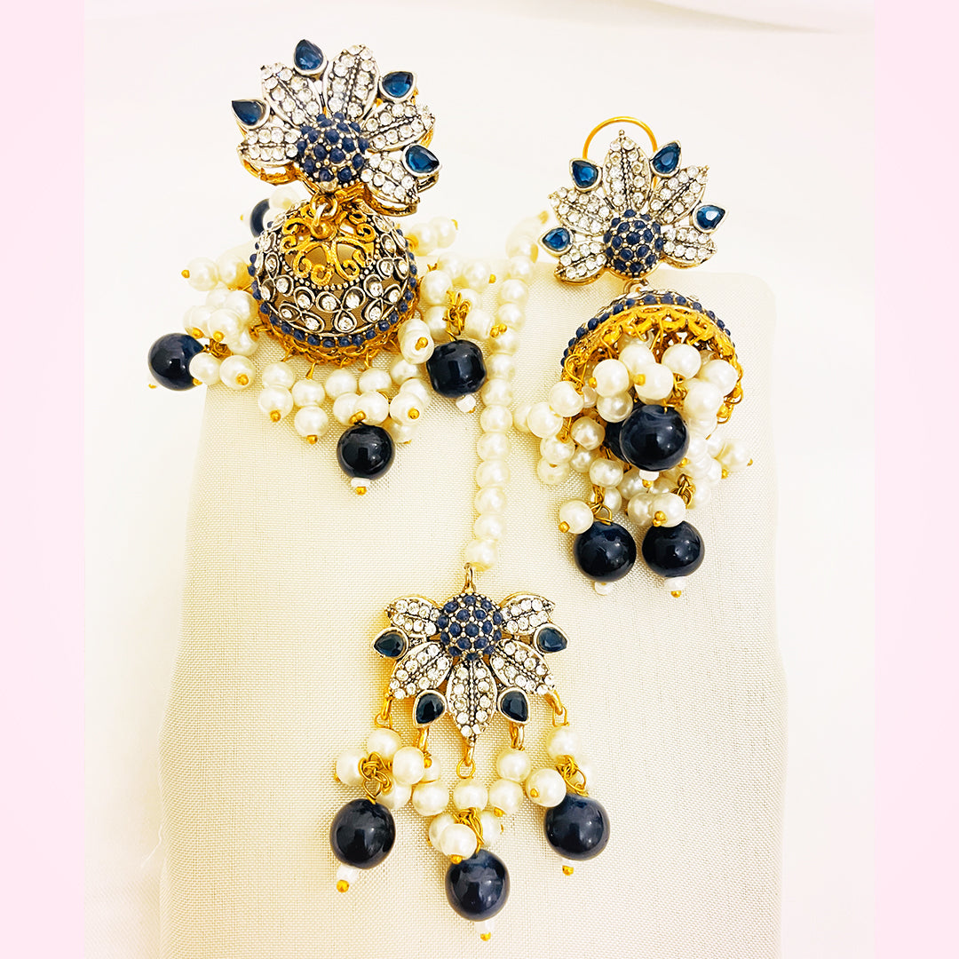 Sitara 4-Piece Floral Pearl CZ Choker Set