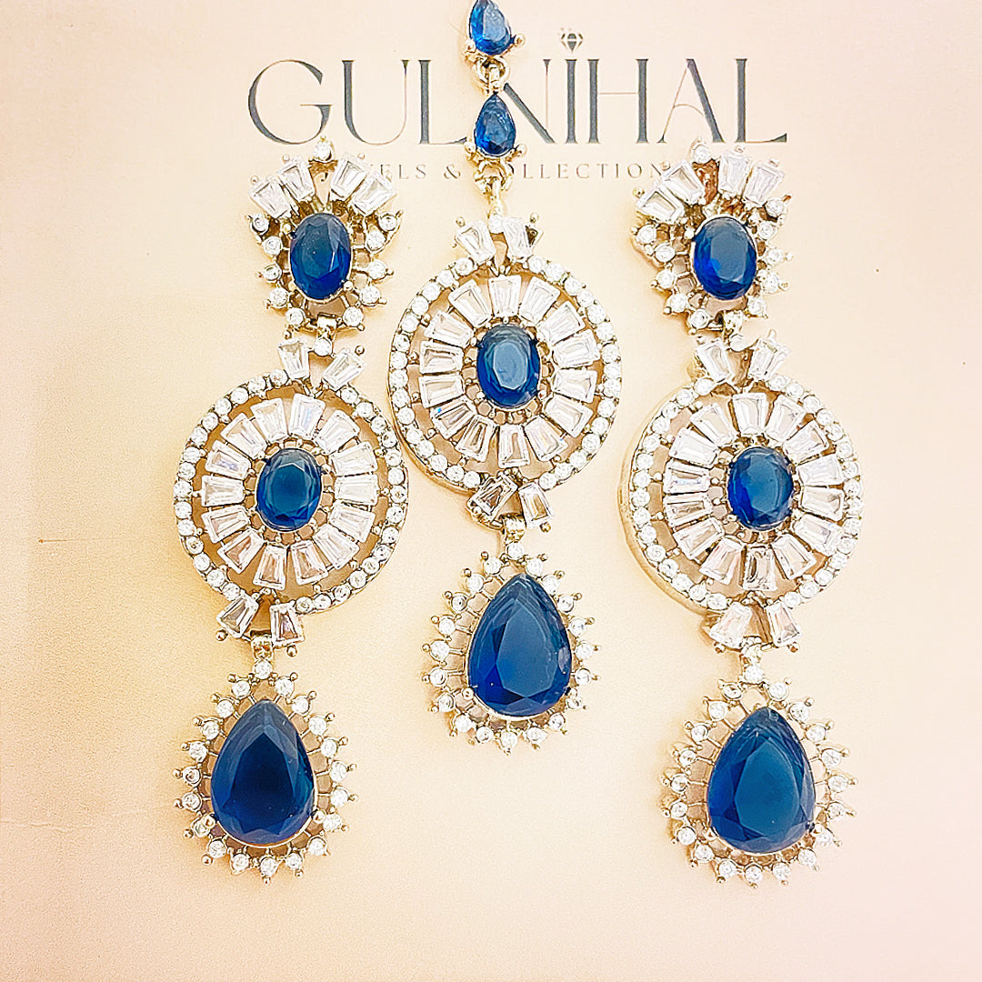 Aleena Earrings & Bindiya CZ Set