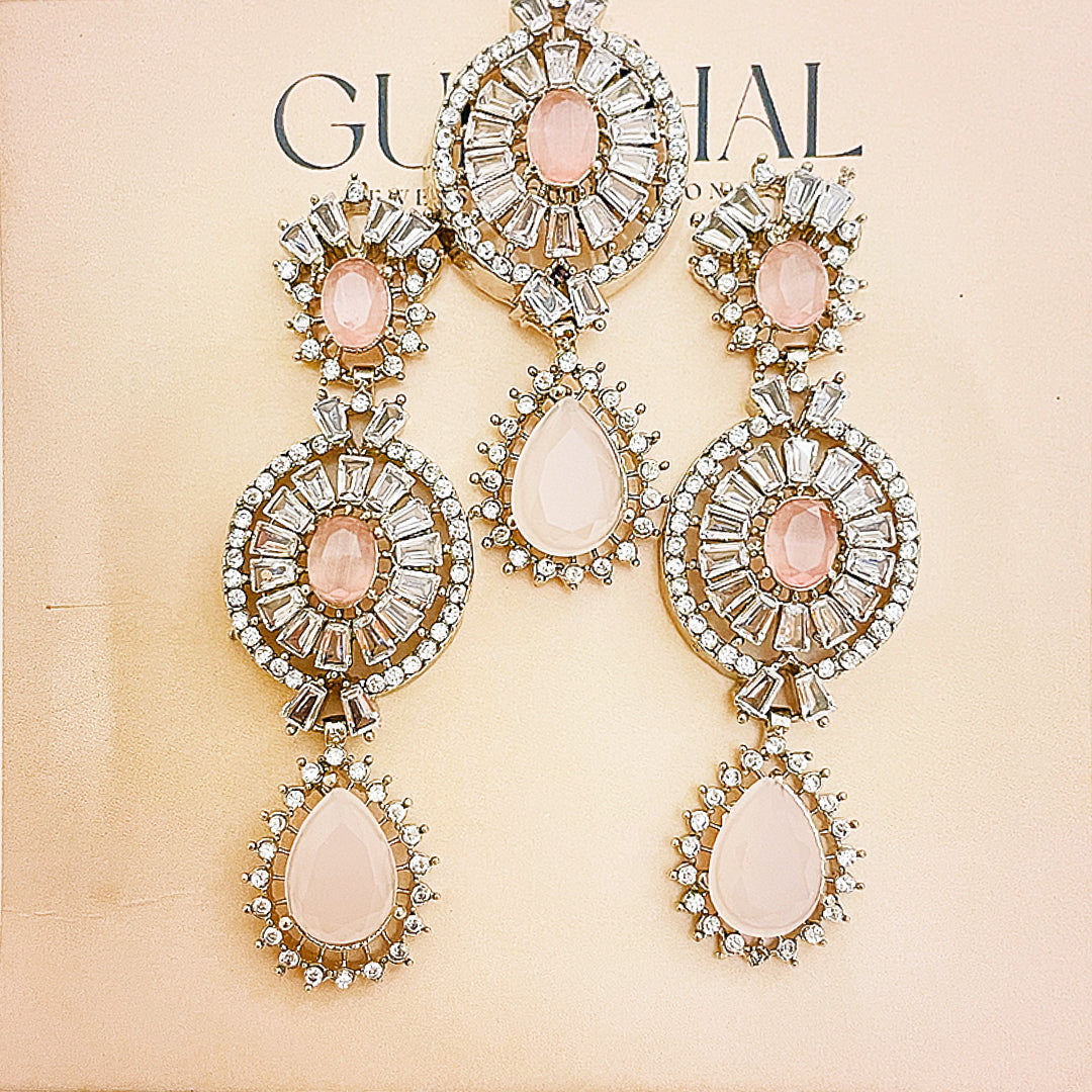 Aleena Earrings & Bindiya CZ Set