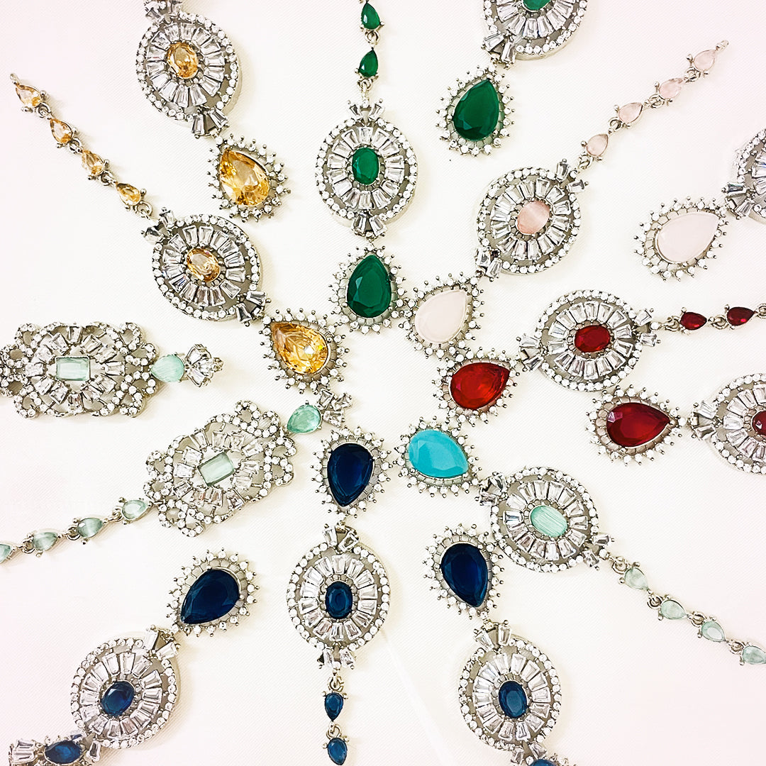 Aleena Earrings & Bindiya CZ Set