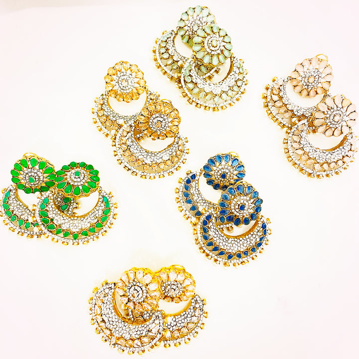 Meherbano Crystal-Cut Crescent Earrings