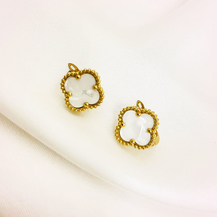 Avenile Clover Stainless Steel Studs – 18K Gold Plated