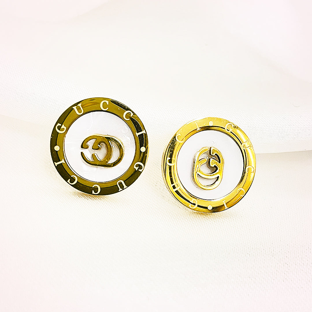 Valencia Stainless Steel Studs – 18K Gold Plated