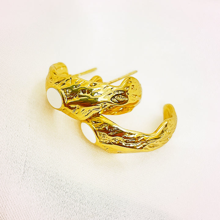 Evonelle Stainless Steel Hoops – 18K Gold Plated