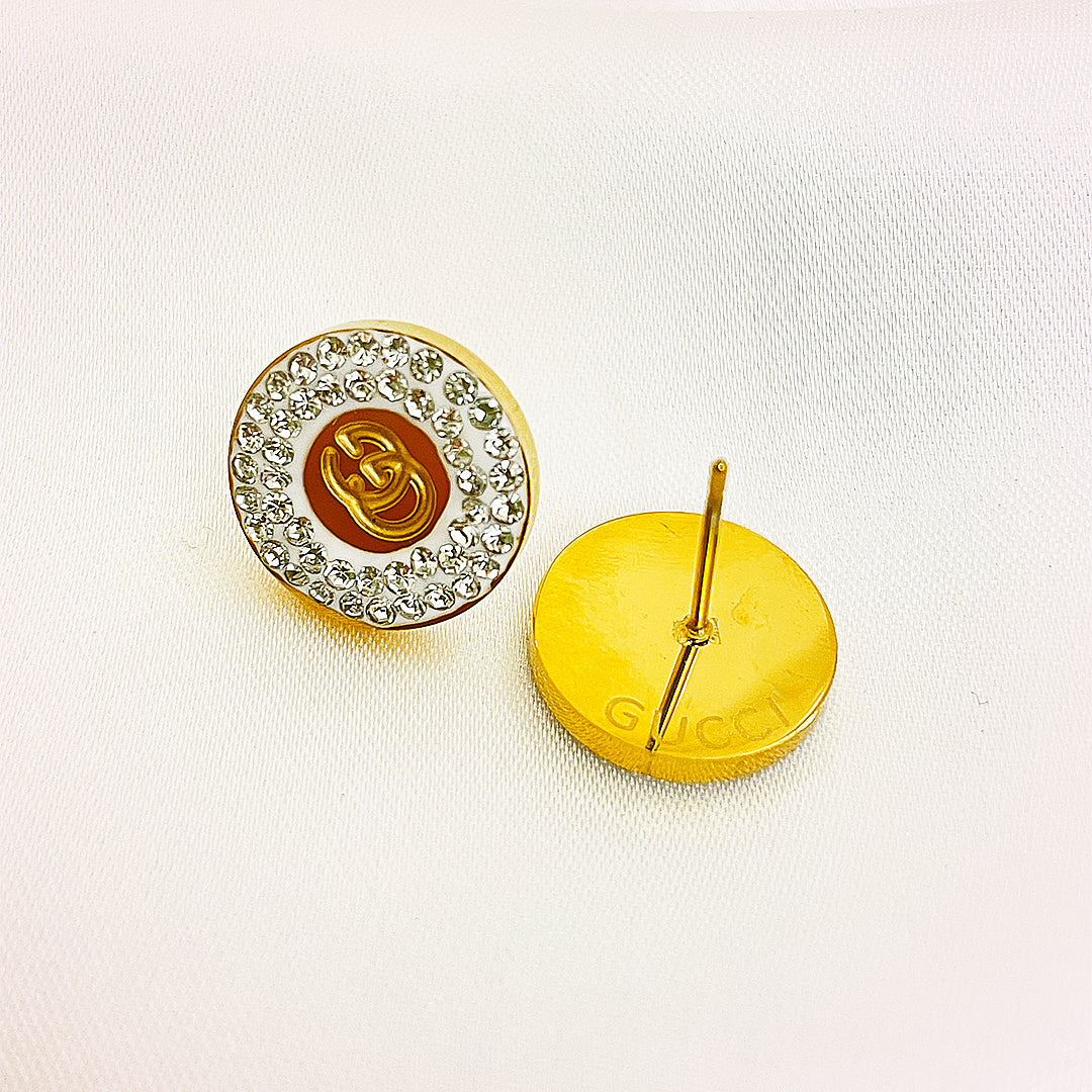 Evangeline Stainless Steel Studs – 18K Gold Plated