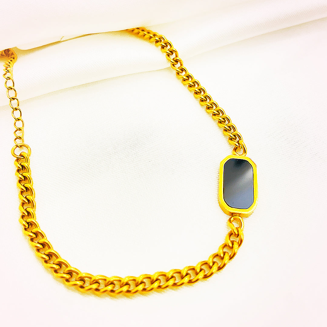 Isabetta Rectangular Inlay Chain Bracelet