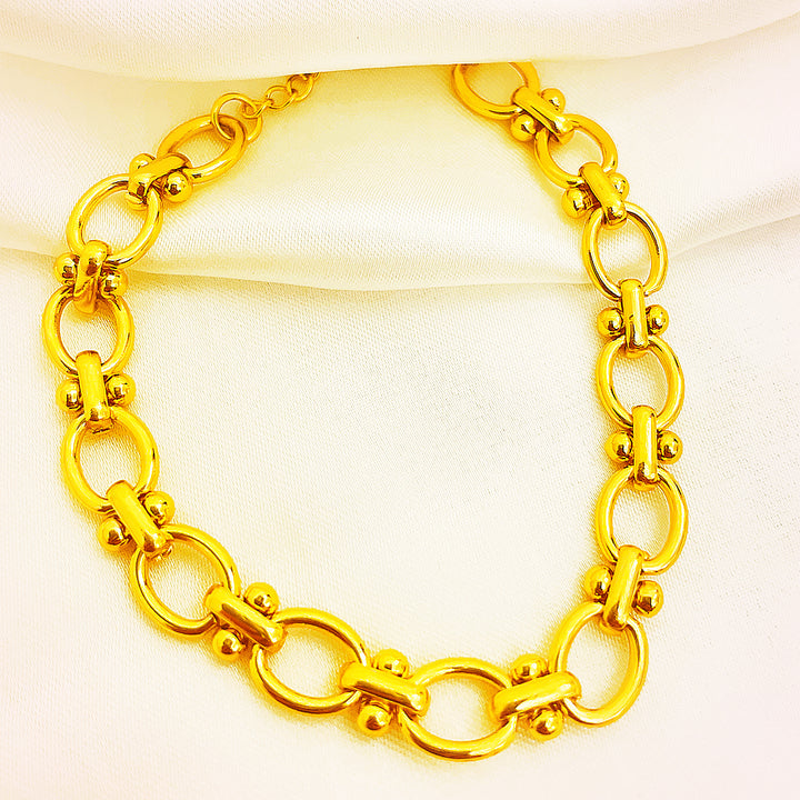 Cressida Oval Link Stainless Steel Bracelet – 18K Gold Plated
