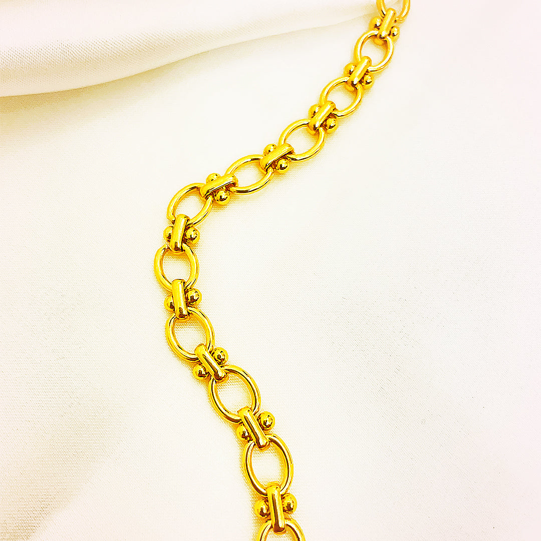 Cressida Oval Link Stainless Steel Bracelet – 18K Gold Plated