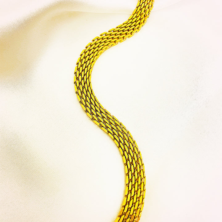 Elowyn Woven Mesh Stainless Steel Bracelet – 18K Gold Plated