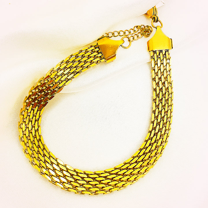 Elowyn Woven Mesh Stainless Steel Bracelet – 18K Gold Plated