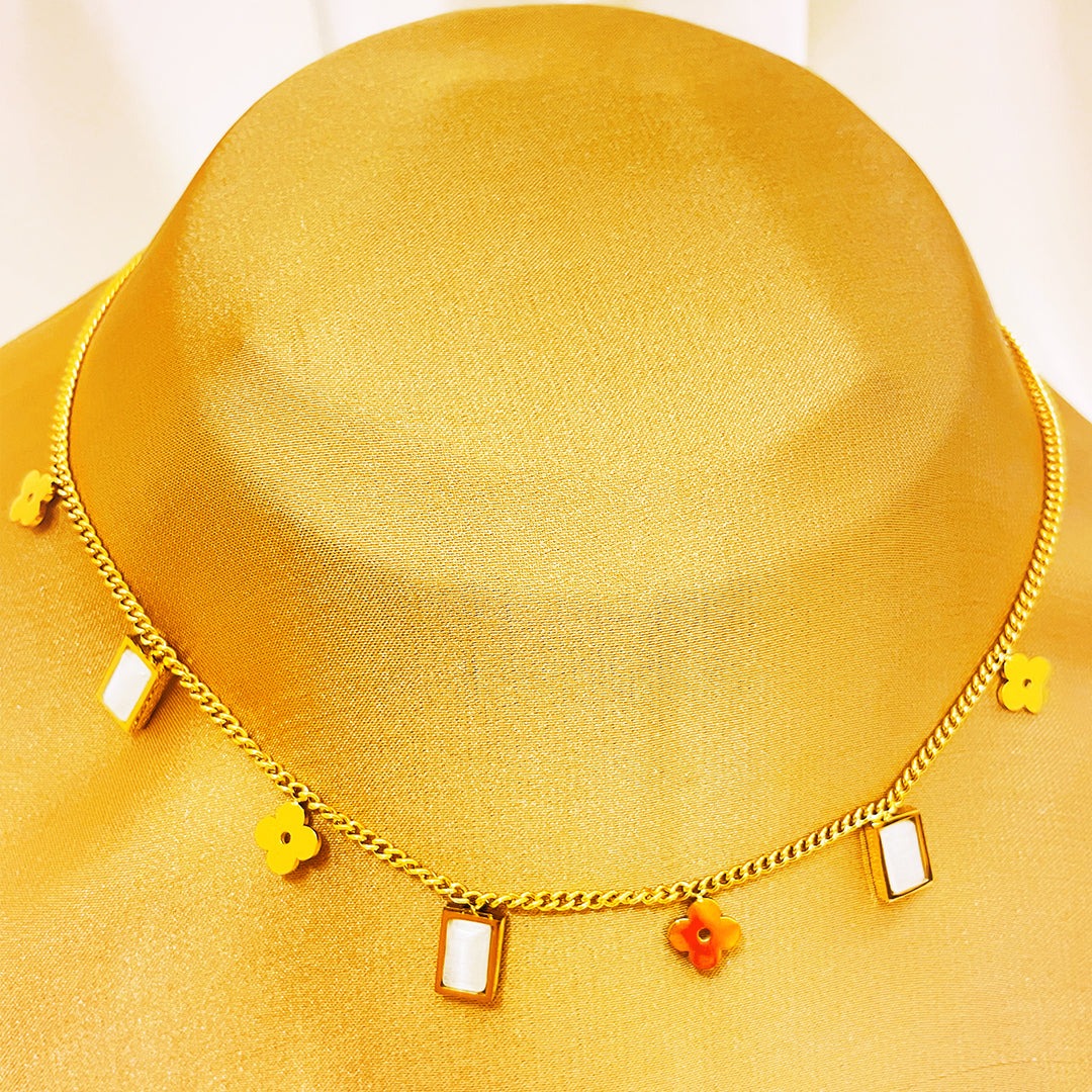 Marivelle Stainless Steel Necklace – 18K Gold Plated