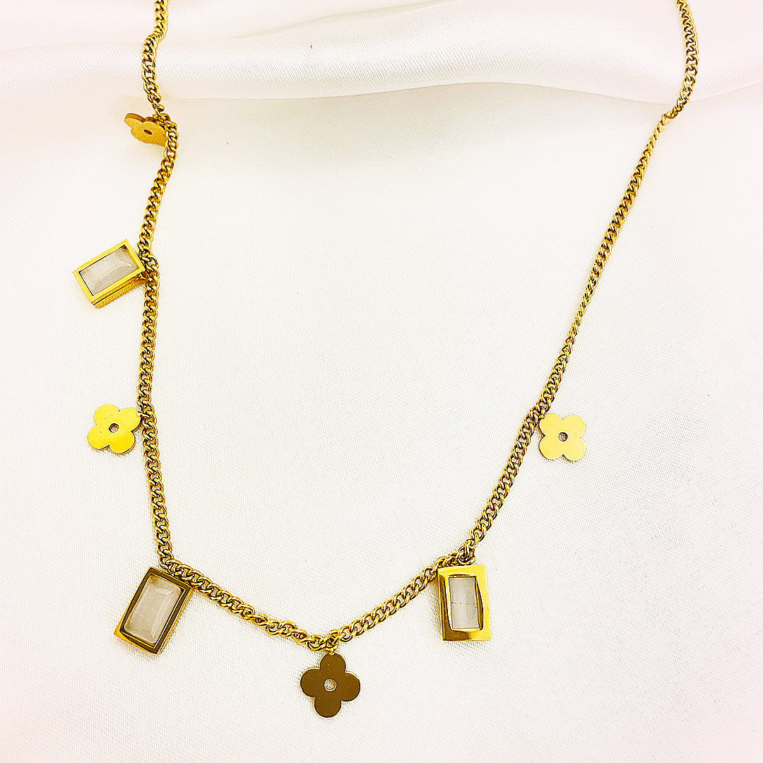 Marivelle Stainless Steel Necklace – 18K Gold Plated