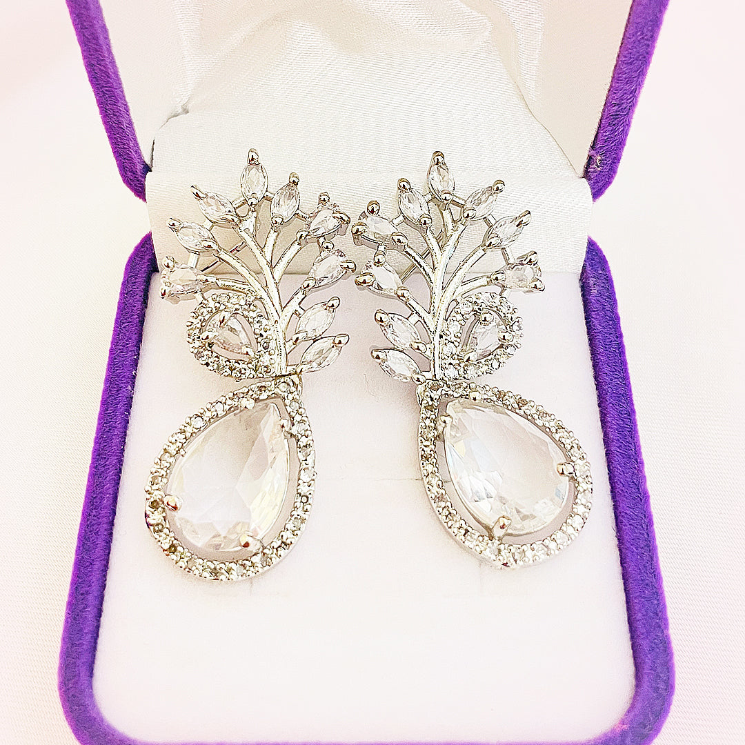 Annelise Teardrop CZ Earrings