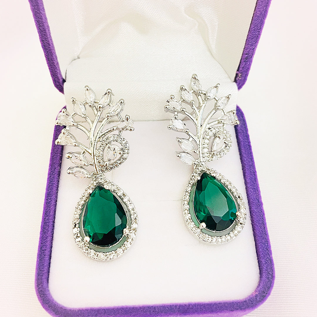 Annelise Teardrop CZ Earrings