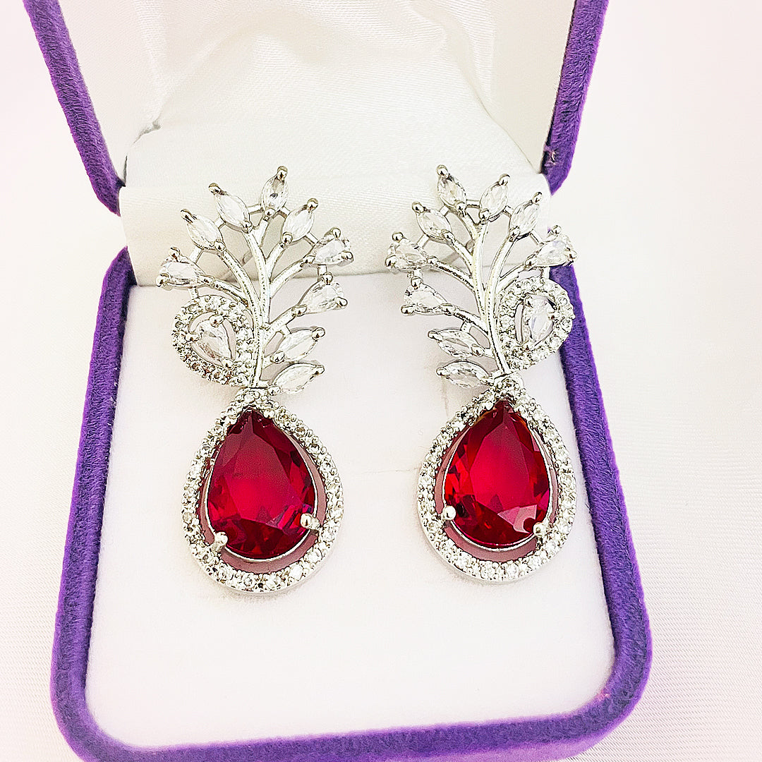 Annelise Teardrop CZ Earrings