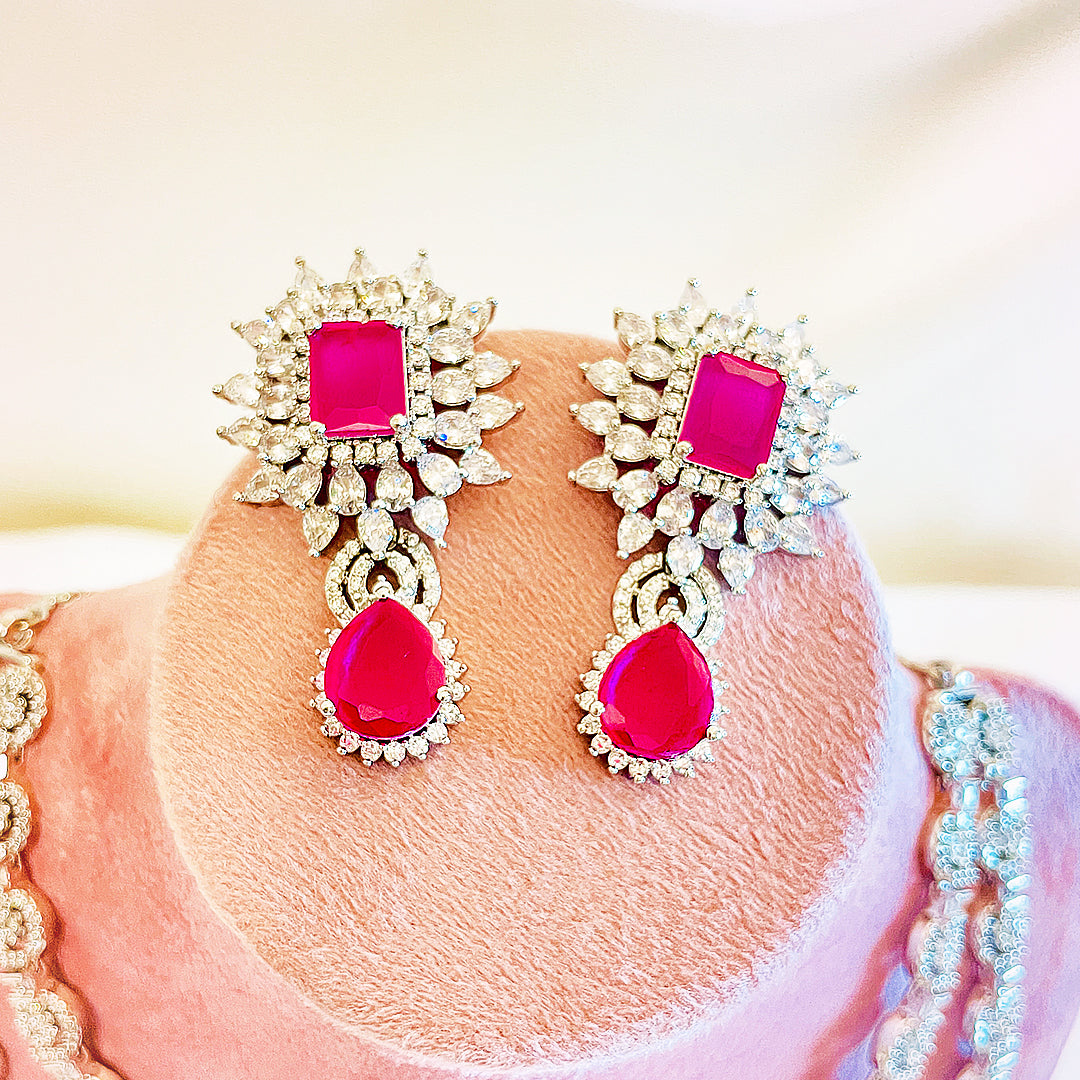 Hannah Regal Square-Cut Necklace Set With Bindiya