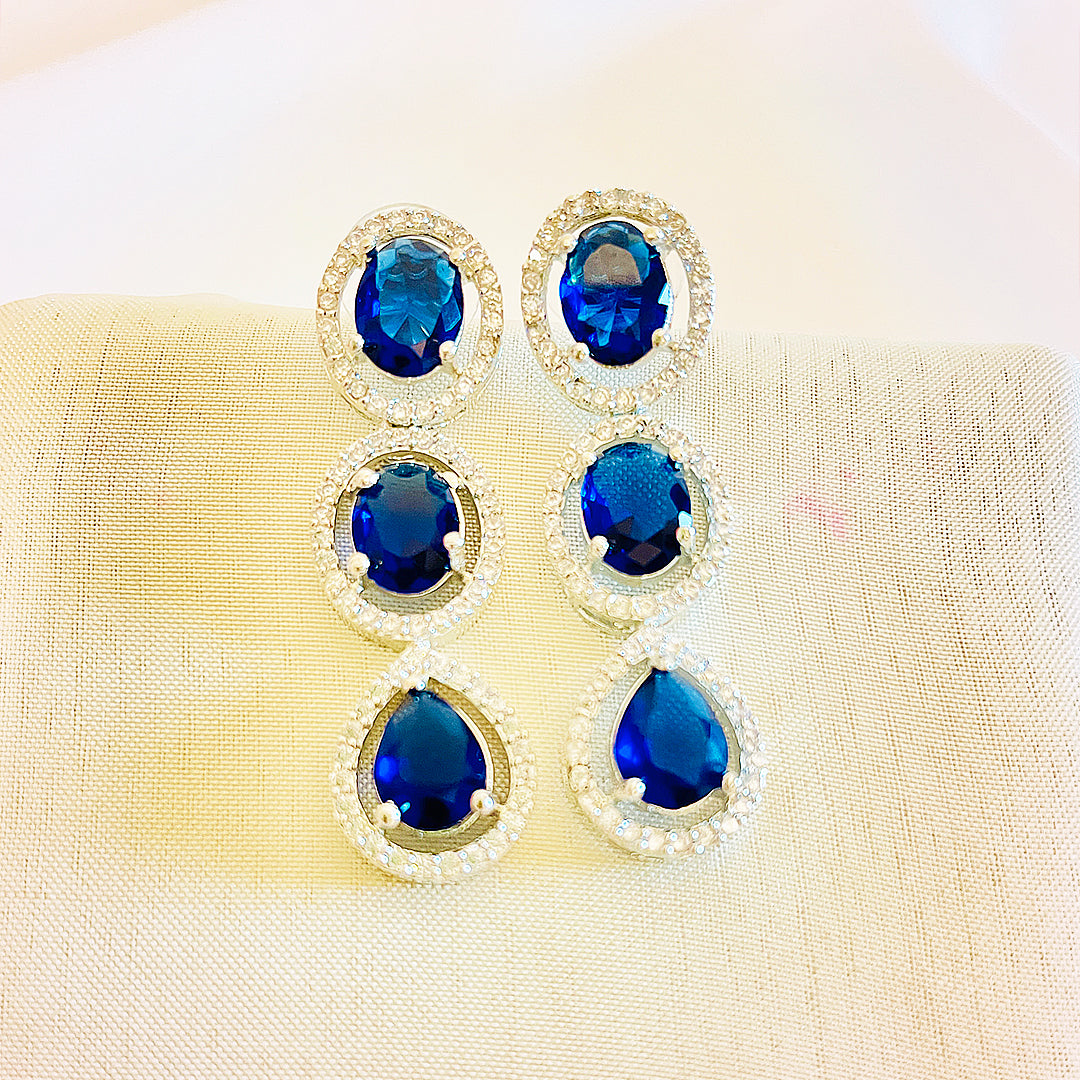 Nebula Radiant CZ Statement Necklace Set With Bindiya