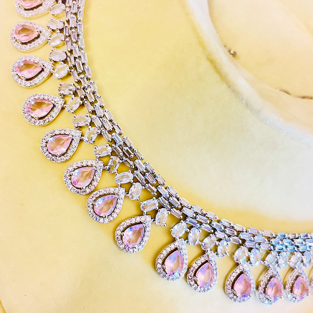Amelia Teardrop CZ Necklace & Earrings Set